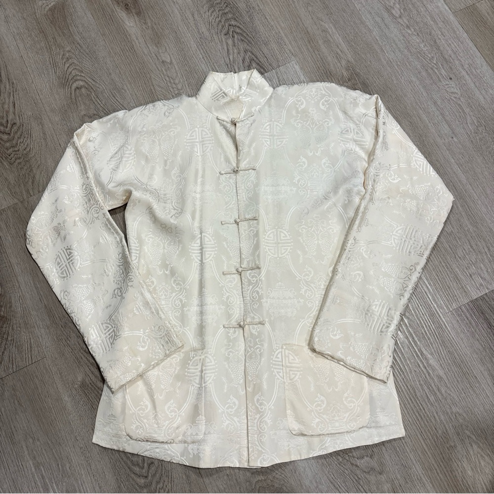 SHANGHAI TANG WHITE SILK LINING WOMENS JACKET SIZE US 10 - Picture 2 of 8